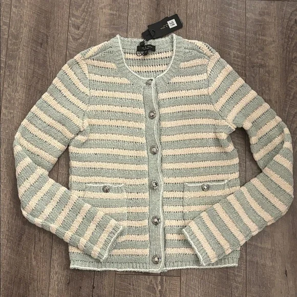 Rag and Bone Jace Striped Lady Cardigan - Picture 2 of 6